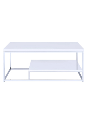 Modern Lucia Cocktail Table White - Steve Silver