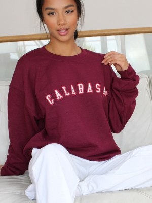 Petite Scarlet Calabasas Slogan Sweater