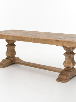 Castle Dining Table - Wax Bleached Pine