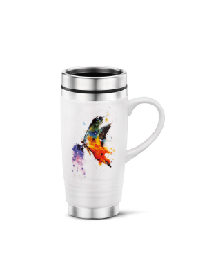 Demdaco Kaleidoscope Butterfly Travel Mug 16 Ounce - Multi