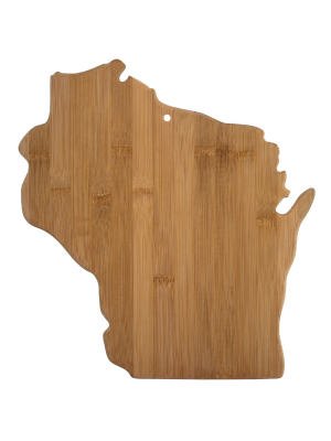 Totally Bamboo Wisconsin State Cutting Board 13" X 12"