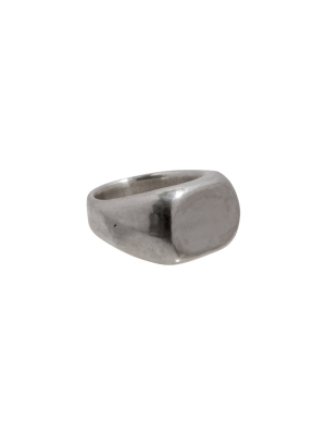 Silver Large Concave Ring