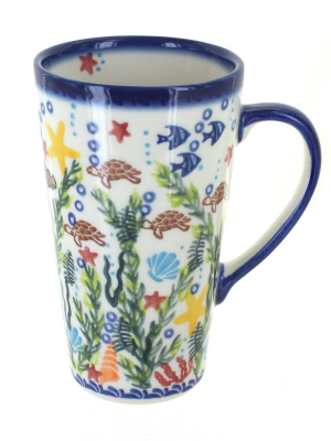 Blue Rose Polish Pottery Atlantis Large Coffee Mug