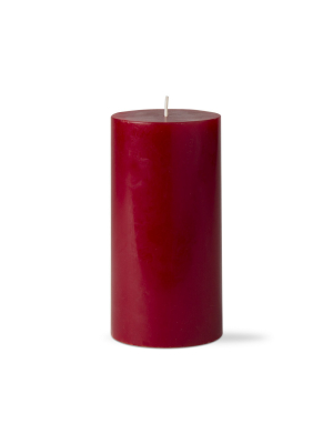 Tag Tag Color Pillar Candle 3x6 Cranberry