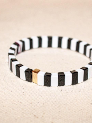 Thin Black/white Bracelet