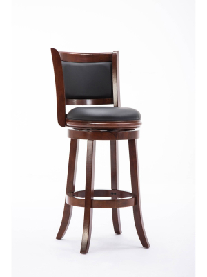 Boraam Industries Augusta Swivel 29" Barstool - Light Cherry