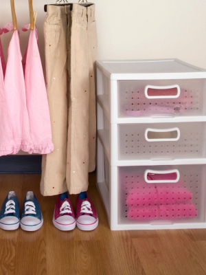 Sterilite Storage Shallow Modular Drawers White