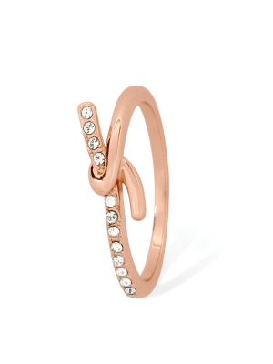 Eternal Knot Ring In Rose Gold - Size 7