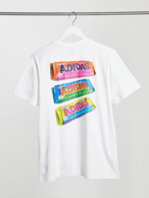 Adidas T-shirt With Sweets Logo In White