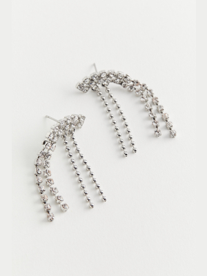 Waterfall Rhinestone Drop Earring