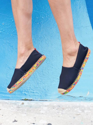 Sea Star Womens Beachcomber Espadrille - Dark Navy Multi Sole