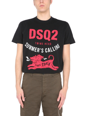 Dsquared2 Graphic Logo Printed T-shirt