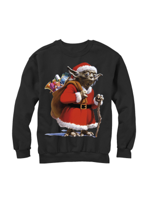 Men's Star Wars Christmas Santa Yoda Sweatshirt