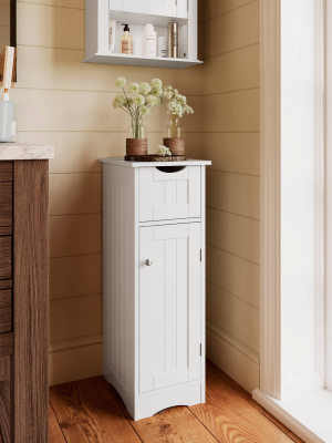 Ashland Slim Cabinet With Drawer White - Riverridge Home