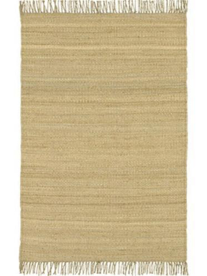 Jute Natural Collection Area Rug In Wheat