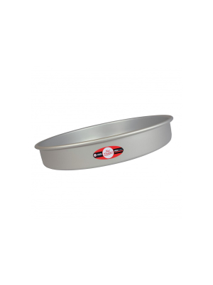 Fat Daddio's Prd-122 Anodized Aluminum Round Cake Pan With Solid Bottom, 12 X 2"