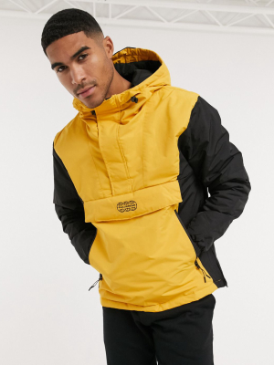 Pull&bear Overhead Padded Jacket In Color Block