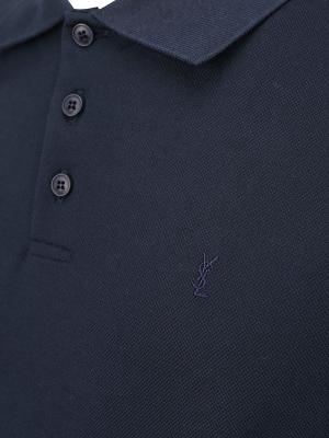 Saint Laurent Monogram Logo Polo Shirt