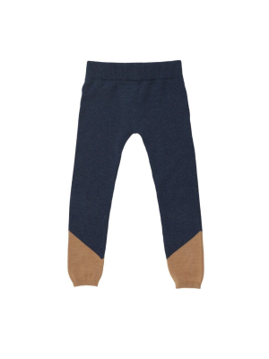 Bacabuche Colorblock Knit Legging - Navy/camel