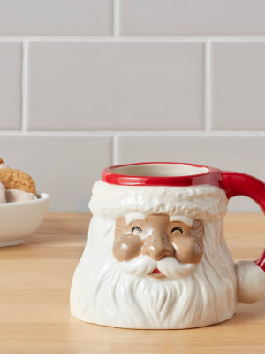 15oz Stoneware Santa Christmas Mug - Threshold™