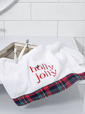 Holly Jolly Plaid Hand Towel Red - Threshold™