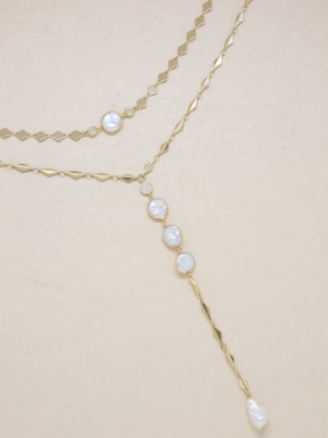 Summer Dreamin' Freshwater Pearl And 18k Gold Plated Necklace Set