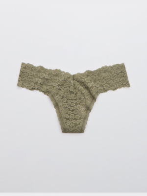 Aerie Animal Lace Thong Underwear