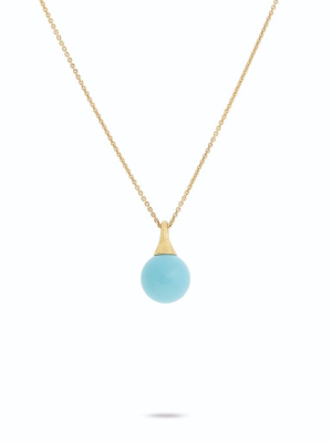 Marco Bicego® Africa Boule Collection 18k Yellow Gold And Turquoise Pendant