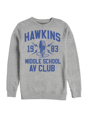 Men's Stranger Things Hawkins Av Club 1983 Sweatshirt