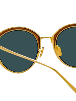 Linda Farrow Stanley C5 Oval Sunglasses