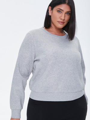 Plus Size Heathered Knit Pullover