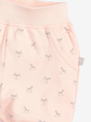 Comfy Rocking Horse Print Pant - Pink