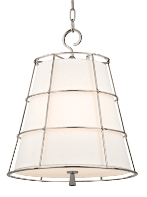 Savona 3 Light Pendant Polished Nickel