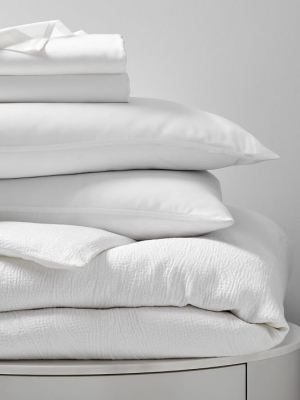 Tencel™ Starter Bedding Set - White Matelasse/white