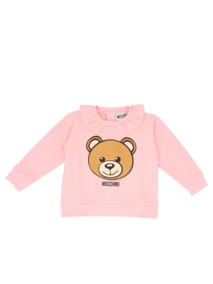 Moschino Kids Teddy Ruffled Collar Sweatshirt