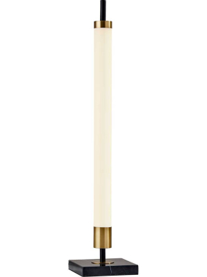 Port Led Table Lamp Black/brass