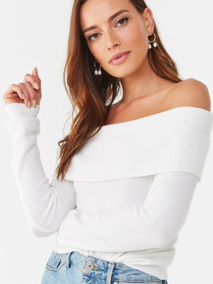 Brushed Off-the-shoulder Sweater