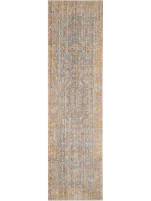 Valencia Gray/yellow Runner Rug