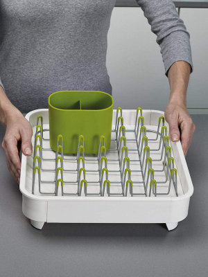 Extendable Dish Rack In White