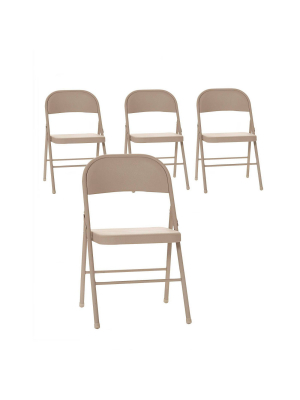 4pk All Steel Folding Chair - Room & Joy