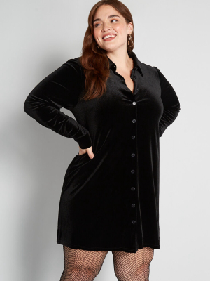 The Velvet Club Shirt Dress