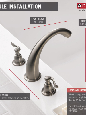 Delta Faucet Bt2796 Delta Bt2796 Windemere Deck Mounted Roman Tub Filler Trim - - Oil Rubbed Bronze