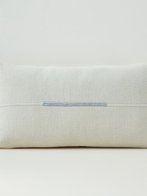 Accented Cotton Canvas Lumbar Pillow Cover