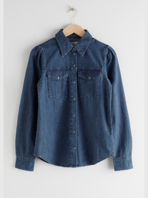 Organic Cotton Button Up Denim Shirt