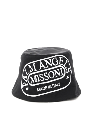 Palm Angels X Missoni Logo Print Bucket Hat