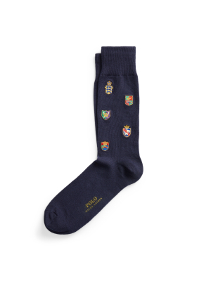 Embroidered Crest Trouser Socks