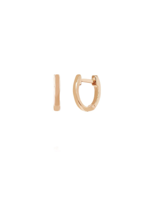 14k Gold Mini Huggie Earring In Rose Gold(single)