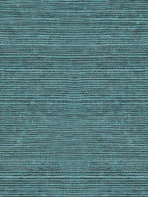 Sisal Grasscloth Wallpaper In Deep Sea From The Luxe Retreat Collection By Seabrook Wallcoverings