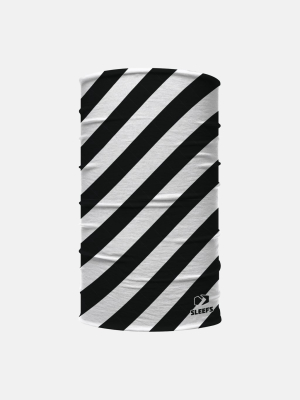 Tape Black White Neck Gaiter