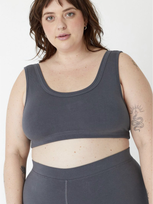 Organic Cotton Double Band Bra | Cement